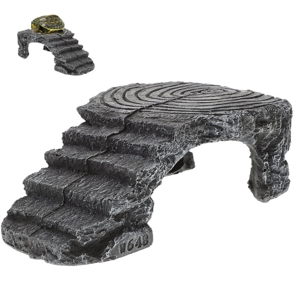 ELAYARD 1Pc Tortoise Floating Platform Resin Material for Reptile Sunbathing and Climbing