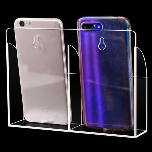 ELAYARD 1Pc Transparent Storage Case Wall Mounted for Cell Phone Charging and Remote Control