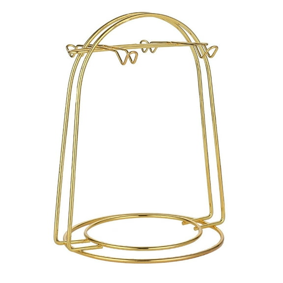ELAYARD 1Pc Metal Cup Drying Rack with Smooth Polished Surface Golden Color for Kitchen