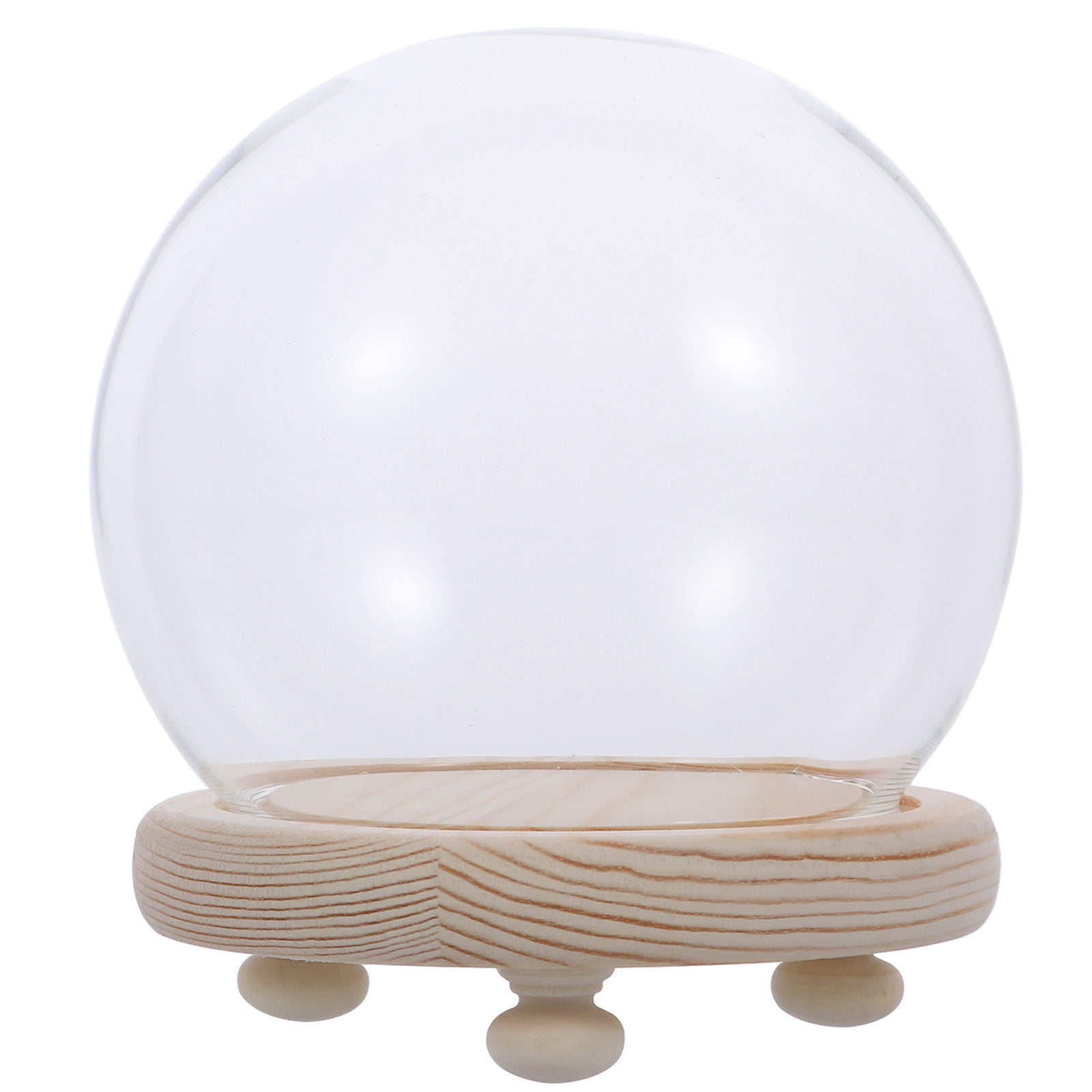 ELAYARD Preserved Flower Container Transparent Borosilicate Glass Dome for Decor 1Pc