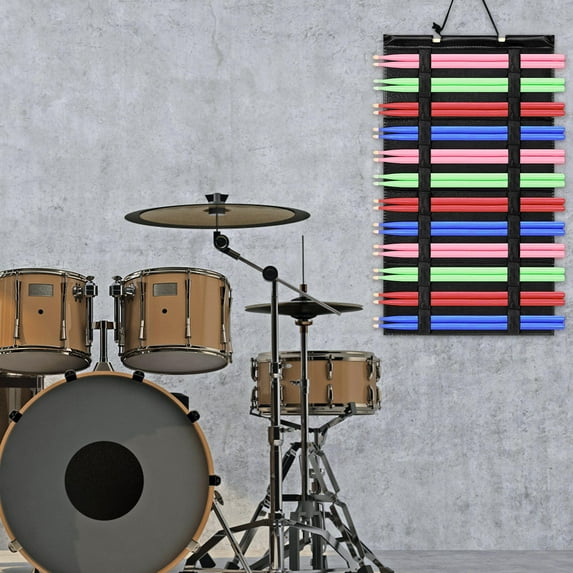 ELAYARD Black Portable Drumstick Holder with Cushion for Quiet and Noiseless Drum Practice Sessions