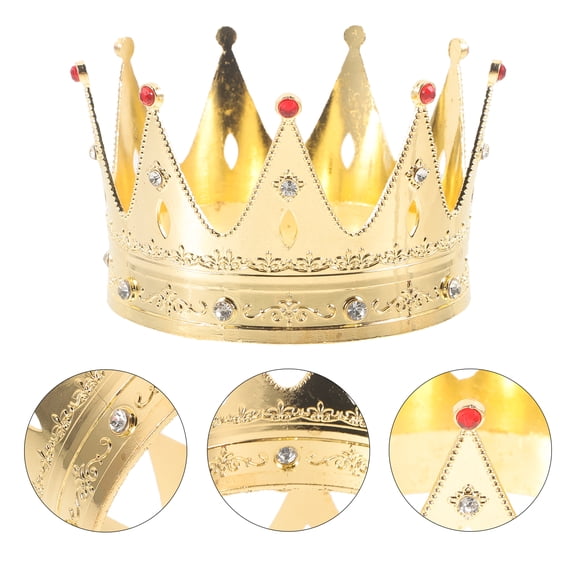 ELAYARD Golden Metal Rhinestone Headpiece for Girls Birthday Party, Princess Hair Accessory