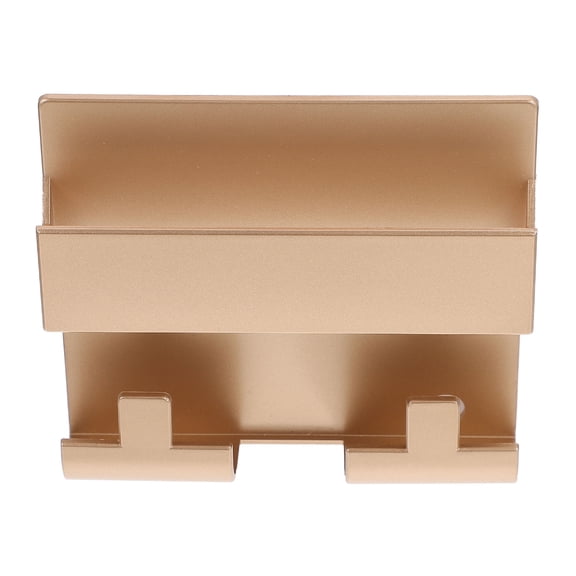 ELAYARD Wall Mounted Golden Phone Holder Rack, No Drilling Cellphone Storage Organizer for Bathroom and Home