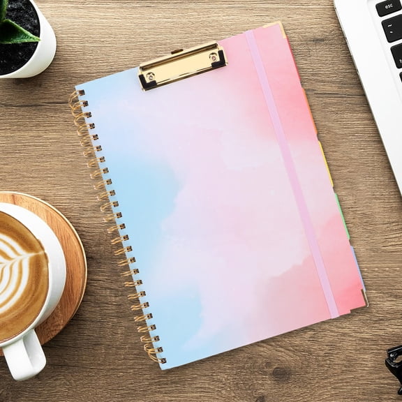 ELAYARD Multi-Color Spiral Notebook with PVC Rubber Nylon Iron Paper for Home