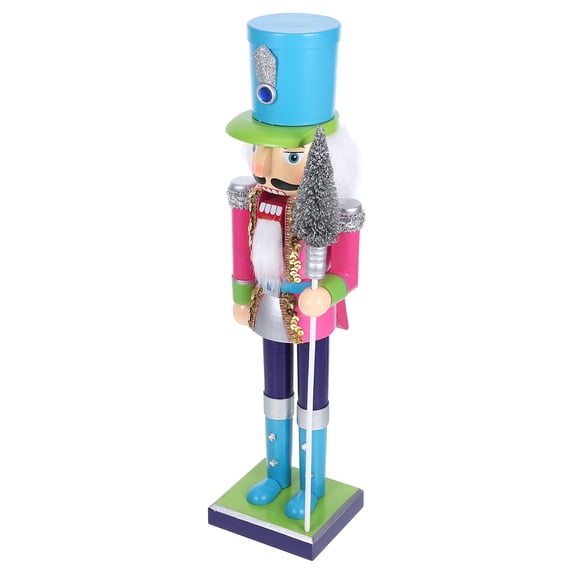 ELAYARD Christmas Nutcracker Classic Nutcracker Ornament Rosy Decoration for Christmas 1Pack