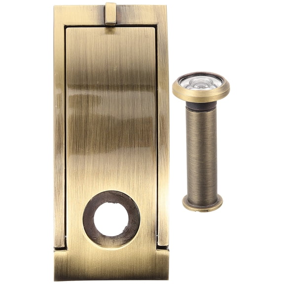 ELAYARD Front Door Knocker and Viewer Zinc Alloy Golden Stylish Design