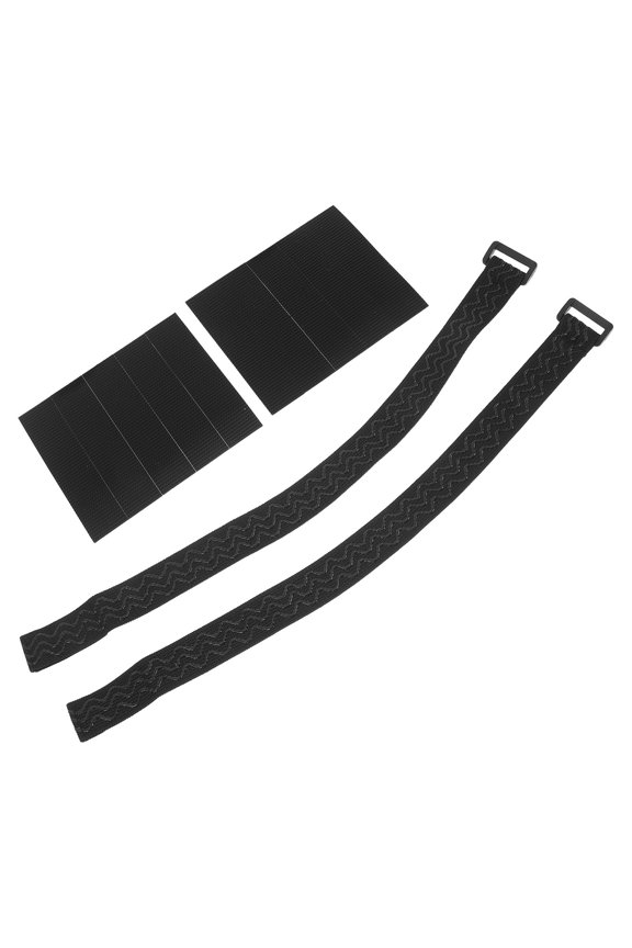 1Set Black Adjustable Boot Strap Set with Adhesive Tape for Comfortable and Stable Fit on Tall Boots