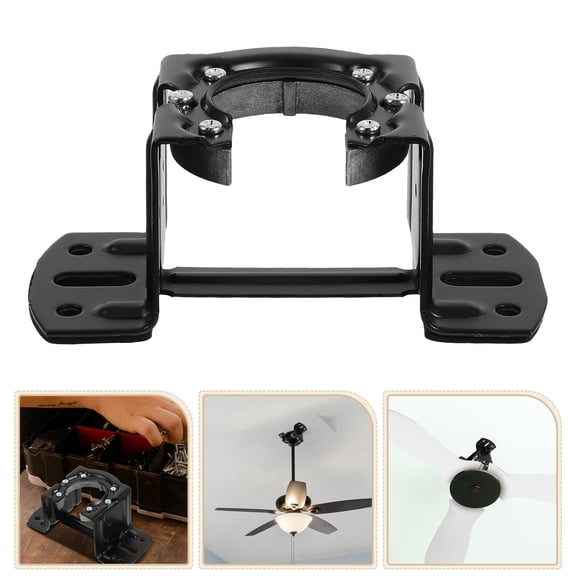 ELAYARD Heavy Duty Black Metal Ceiling Fan Mounting Bracket 1 Set