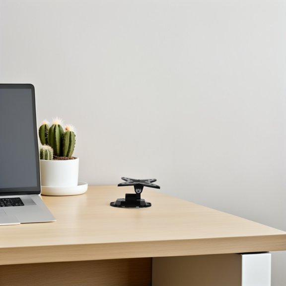 ELAYARD 1Set Black Rotating Monitor Wall Mount with Swivel and Tilt for Efficient Workspace Setup