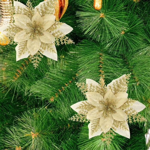 ELAYARD 1Set Christmas Hanging Ornaments Golden Xmas Tree Pendants for Party Props and Xmas Supplies