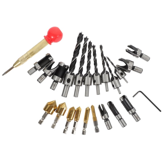 ELAYARD 1Set Wood Plug Cutter Drill Bit Set for Industrial Woodworking and Home Renovation