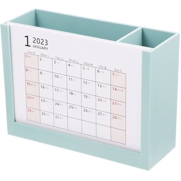 ELAYARD Daily Use 2023 Calendar with Pen Holder Desktop Box for Office and Home