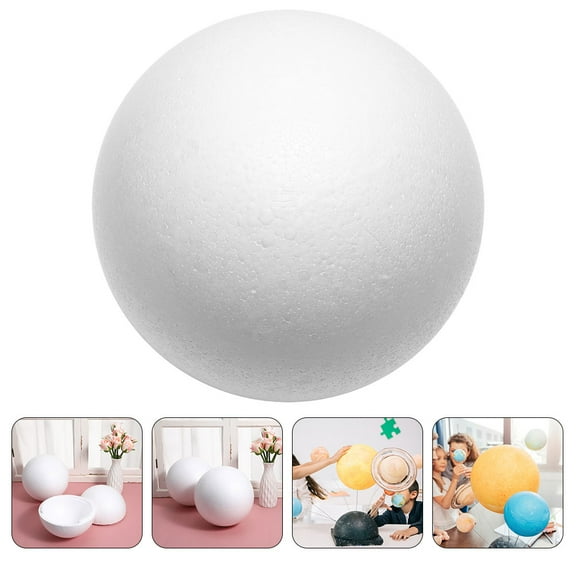 ELAYARD White Hollow Foam Spheres for Crafts, Projects, Party Decorations, and Supplies