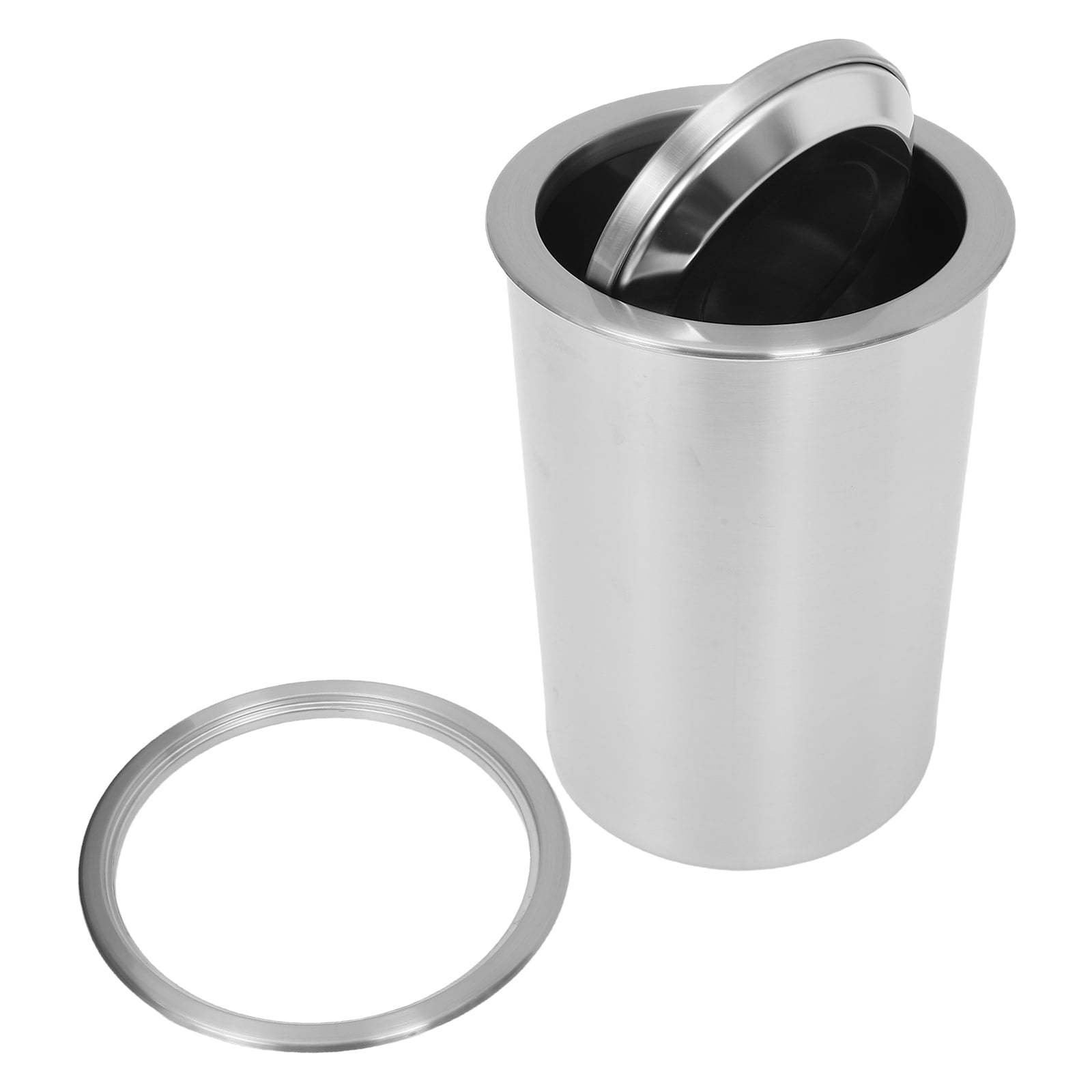 ELAYARD Stainless Steel Trash Can with Quiet , Embedded Design, Finish ...