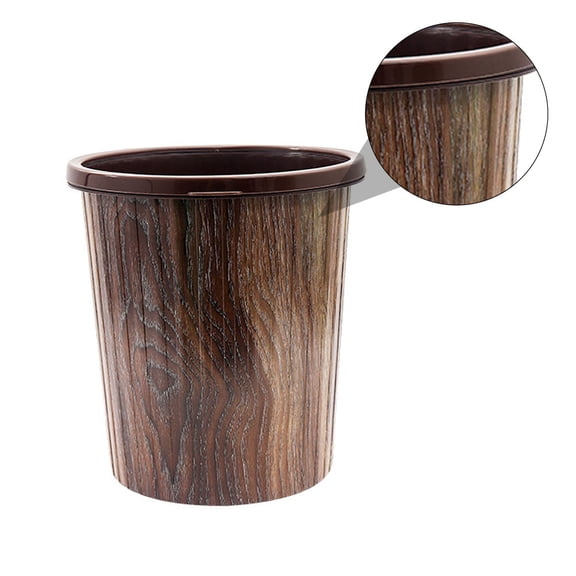 ELAYARD 1Set Household Trash Container Emulation Style Brown For Living Room