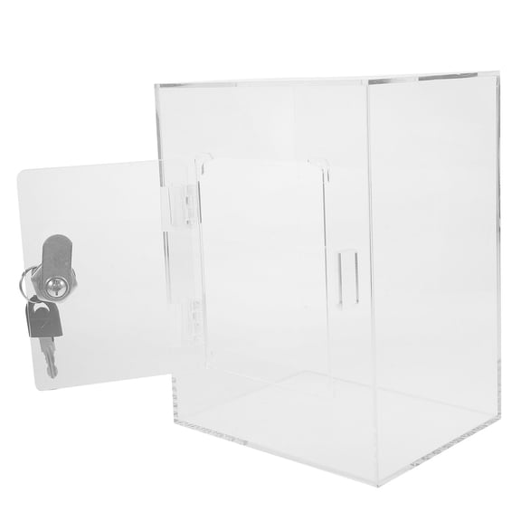 ELAYARD Large Donation Box Acrylic Transparent 1 Set
