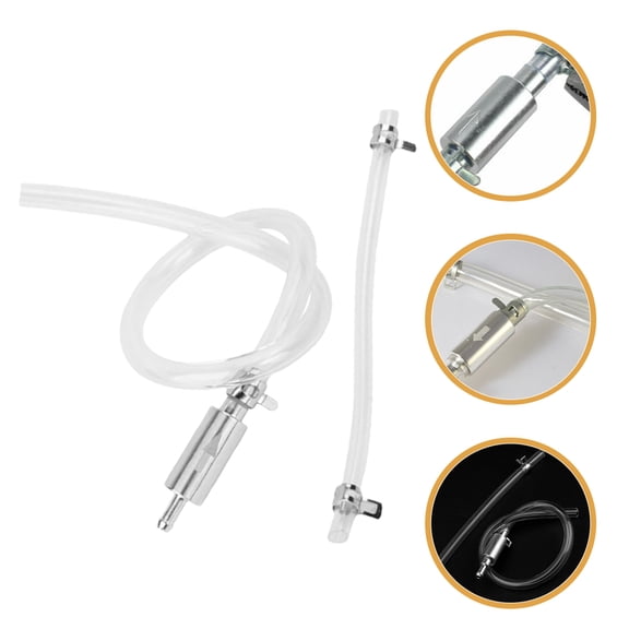 ELAYARD 1Set Motorcycle Brake Bleeding Hose Transparent Stainless Steel and PP Material Wear Resistant