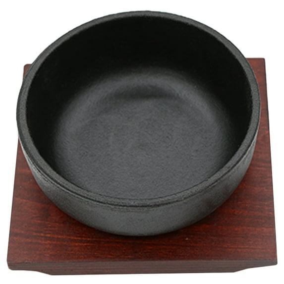 ELAYARD Portable Cast Iron Bibimbap Bowl, Multi-Color, for Indoor and Outdoor Cooking and Serving