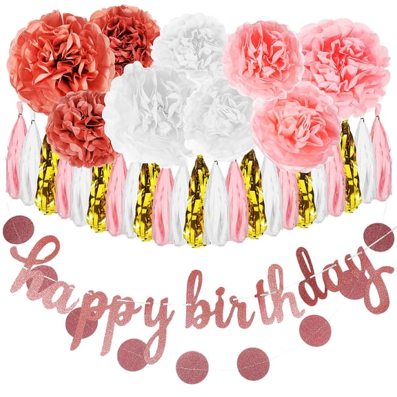 ELAYARD 1Set Sturdy Cardboard Tassel Gar Birthday Party Decor with Easy Assemble