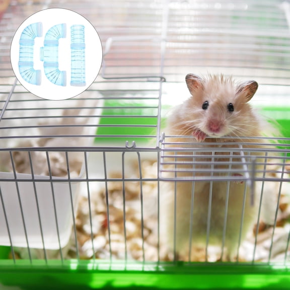 ELAYARD 1Set External Blue Hamster Cage Tunnel Connector for DIY Pet Maze Use