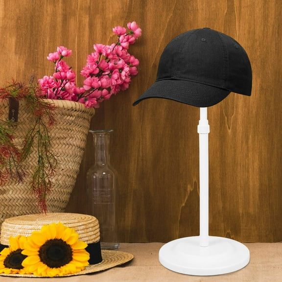 ELAYARD White Telescopic Hat Stand for Desktop Retail Display with Foldable, Space Saving Design