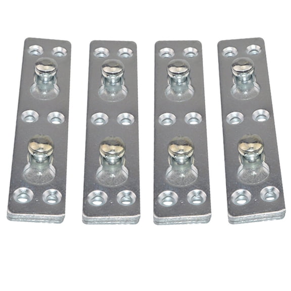ELAYARD 1Set Plated Silver Bed Bolt Hinge for Stable Connection of Bed Rails and Frames