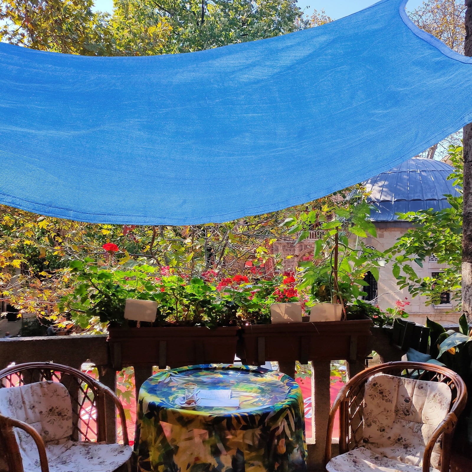 ELAYARD HDPE Sun Shade Cloth for Garden and Patio, Metal Frame Outdoor Sunscreen Cover