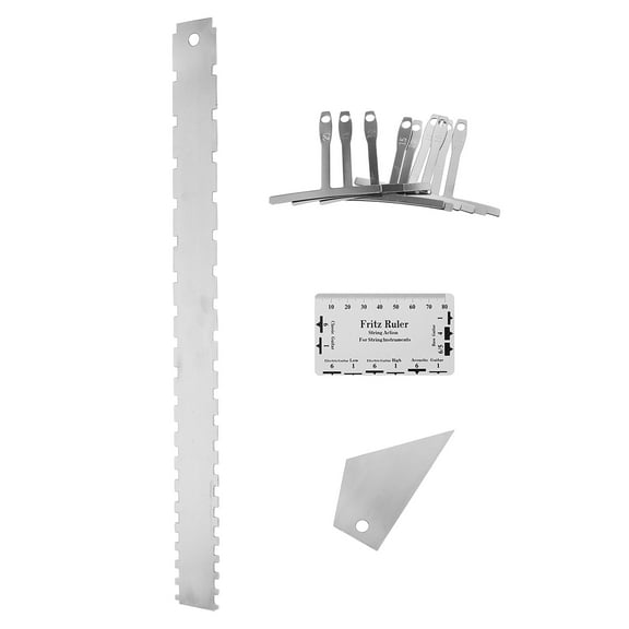ELAYARD Guitar Fret Radius Gauge Metal and Plastic Precision Tool for Accurate Home Guitar Setup and Adjustments