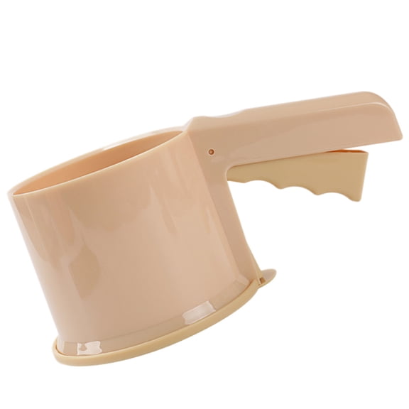 ELAYARD Portable Stainless Steel Flour Sifter Beige High Efficiency Kitchen Baking Tool for Home Use 1 Pc