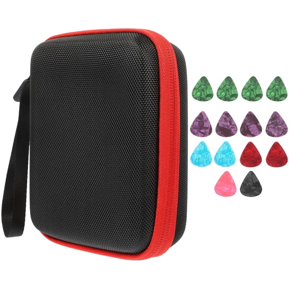 ELAYARD Guitar Picks Set with Storage Organizer Bag, Assorted Color Plastic Picks for Guitar Accessories and Beginners