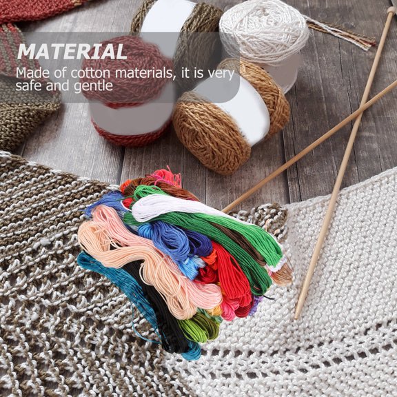 ELAYARD 1Set Punch Needle Set with Assorted Color Cotton Threads for Easy and Fun DIY Embroidery