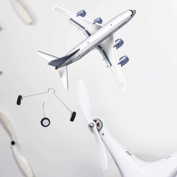 ELAYARD 1Set Rc Airplane Landing Gear Kit Black Aircraft Accessory Enhancing Flight Stability