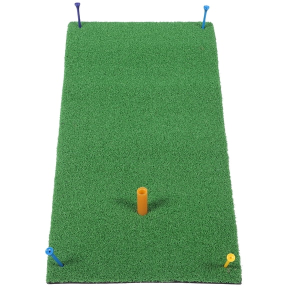 ELAYARD 1Set Golf Practice Mat Artificial Turf Green Compact Portable Ideal for Daily Use