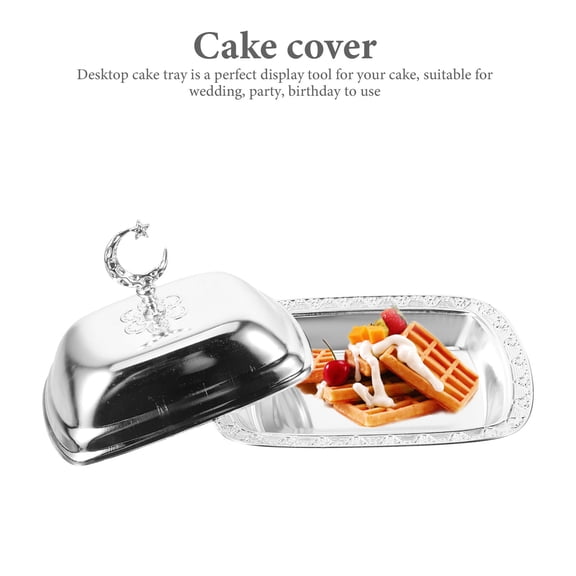 ELAYARD Covered Cake Serving Tray with Dome Lid - Elegant Dessert Display Stand for Home, Parties, Weddings, and Special Occasions