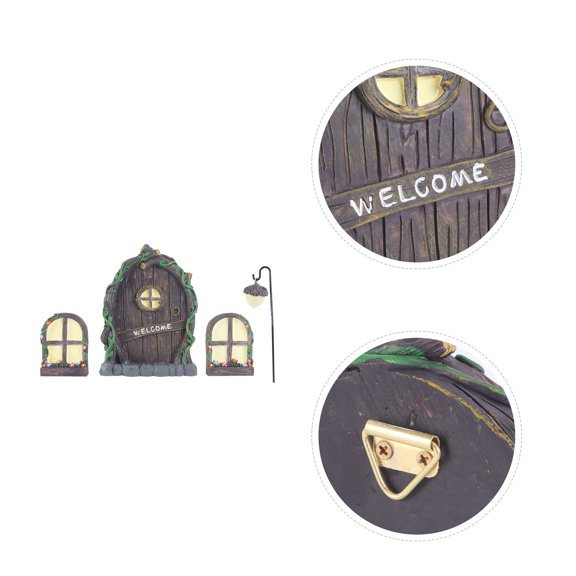ELAYARD 1Set Simple Elegant Resin House Window Adornment for Decorative Garden Layout and Yard Display