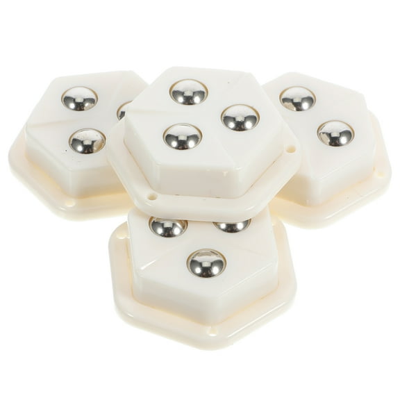 ELAYARD 1Set White Appliance Roller with Self Adhesive 360 Degree Swivel Casters for Home Use