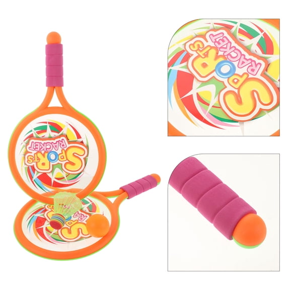 ELAYARD 1Set Plastic Racket for Tennis Badminton and Beach Volleyball with Bunny Design