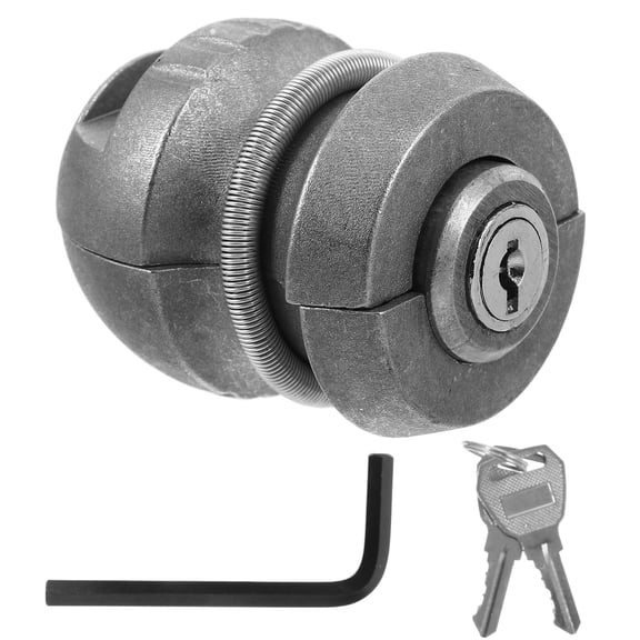 ELAYARD 1Set Trailer Ball Lock Plated Silver 50Mm High Security Anti Theft Device for Trailer Accessories