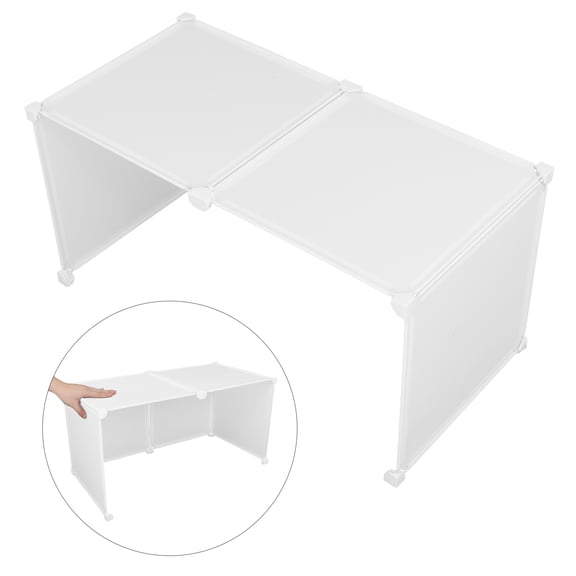 ELAYARD 1Set Waterproof Cat Litter Box Splash Guard with Three Side Enclosure in White