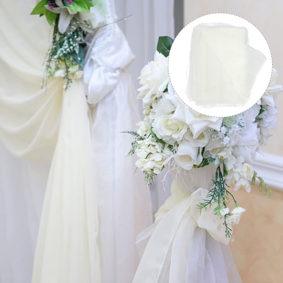 ELAYARD Versatile White Wedding Arch Drapery for Window and Outdoor Background Decor