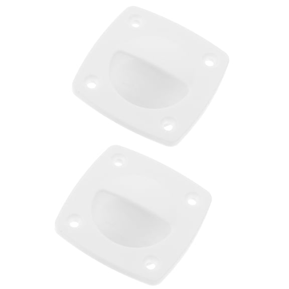 ELAYARD 1Set White Flush Pull Handle with Textured Grip for Boat and Furniture