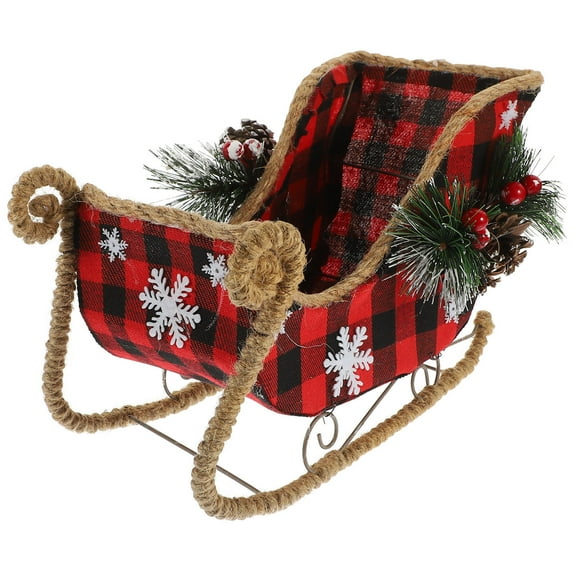 ELAYARD Sled Christmas Decor Desktop Sleigh Decoration Plastic Multi 1Pack