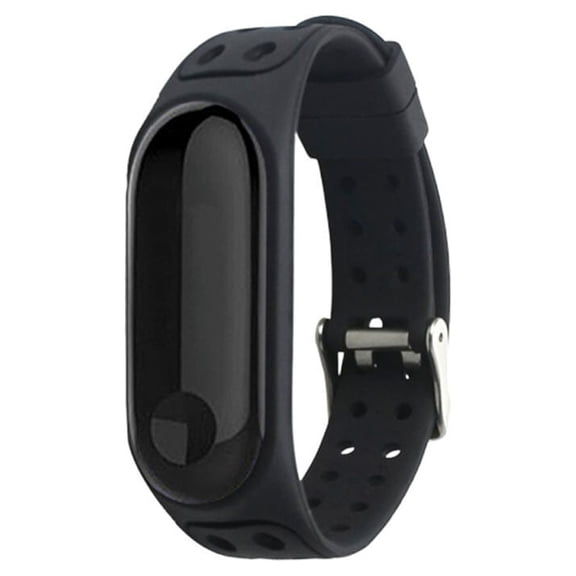 ELAYARD Black Silicone Smartwatch Band for Men and Women, Comfortable Adjustable Wrist Strap Accessory, 1 Piece