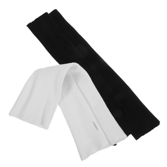 ELAYARD Fingerless Arm Socks Assorted Colors Knitted Arm Warmers for Women and Men Soft Thermal Sleeves for Home Office Cold Weather Use (2 Pairs)