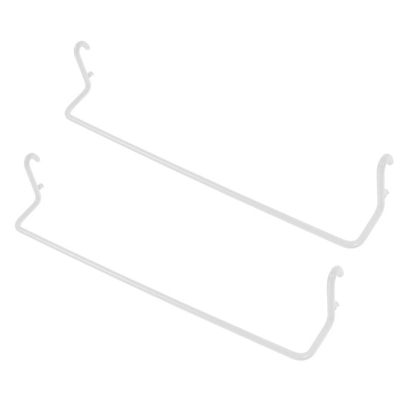 ELAYARD 2Pcs White Stainless Steel Pegboard Paper Towel Holders Simple Clip on Installation