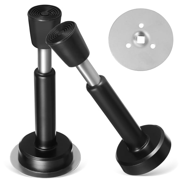ELAYARD Stainless Steel Door Stoppers Black Wall Mount for Home Office 2Pcs