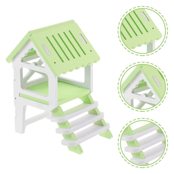 ELAYARD 2Sets Light Green Hamster Supply Hideaway House Safe PVC Material for Guinea Pigs and Small Animals