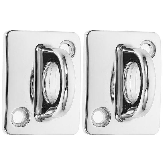 ELAYARD 2Pcs Wall Mounted Metal Hook for Guardrail Rope Plated Silver Durable Multipurpose Storage