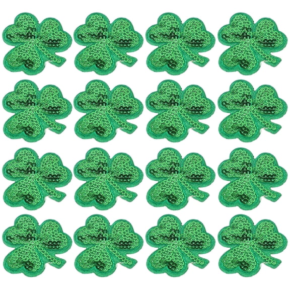 ELAYARD 20 Pcs St Patricks Day Patches Green Decorative Fashion Enthusiasts Sew on