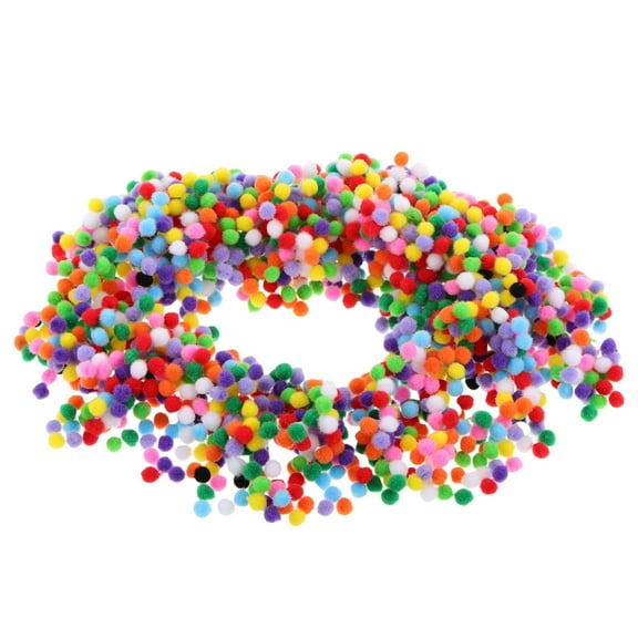 ELAYARD 2000Pcs Soft Multicolor Pom Poms Craft Supplies for Home Use